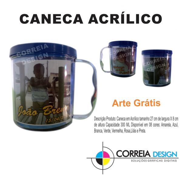 Caneca Acrílica